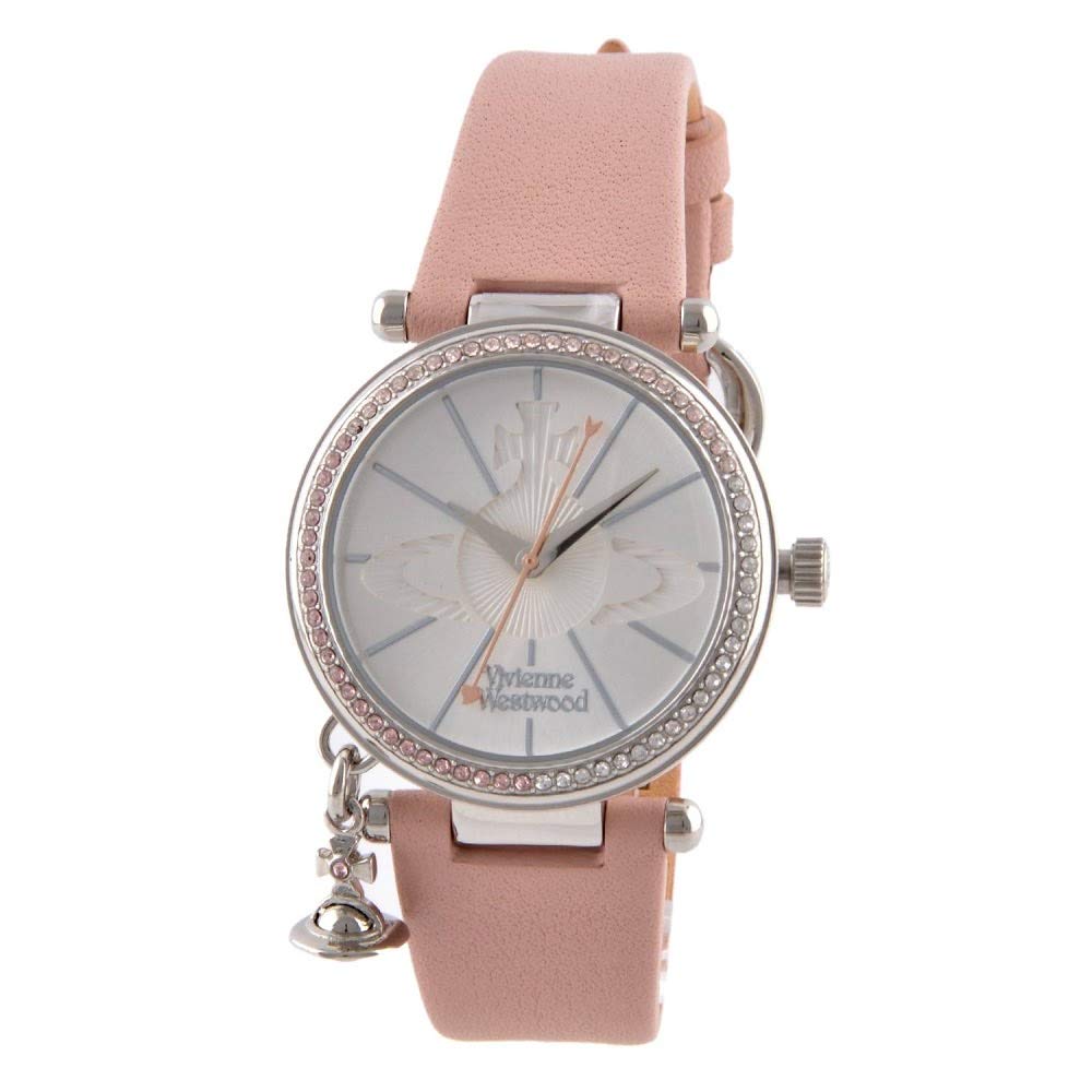 Часы Vivienne Westwood с кристаллами Orb и кожаным ремешком [Vivienne Westwood] Шарм, Безель, Ремешок, VV006SLPK, Женские [Б/у]