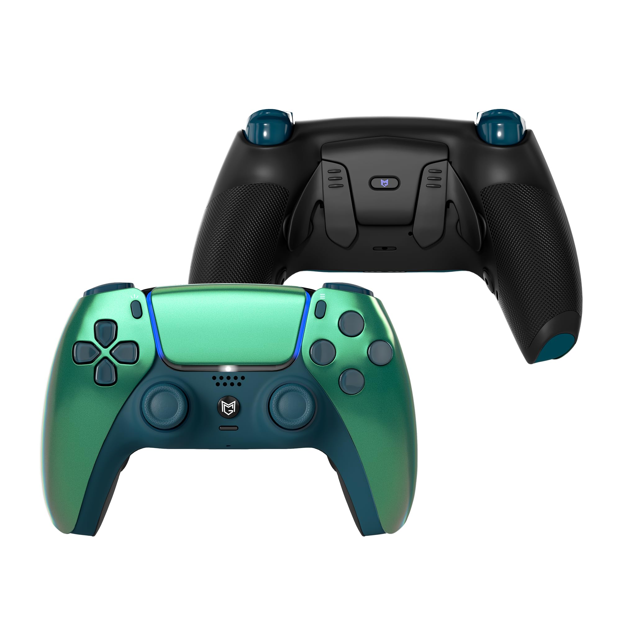 

Спеціальний контролер FusionX для PS5, сумісний контролер, сумісний з ПК, FPS-контролер, тип кнопок, перемикач, функція переналаштування профілю, оснащений зелений