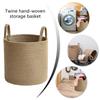 Spacious Handwoven Cotton Rope Basket Delicate Cotton Rope Large Woven Basket Versatile Home Organization Stand Holder