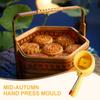 Ice Skin Mooncakes Mold with Stamp ABS Plastics Pastry Mold Dessert Baking Moulds Hand Press Chinese Moon Cake Mold