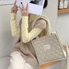 01 Large Capacity Shoulder Tote Bag Quilted Gourd Portable Commuter Bag Autumn and Winter Hand Bag Women