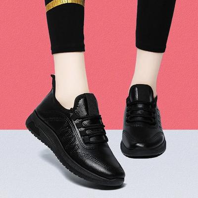 Freizeit-Sportschuhe 2026 Herbst Neue Damenschuhe Lederoberfläche Einzelner Schuh Freizeitschuhe Leichte Laufschuhe für Damen