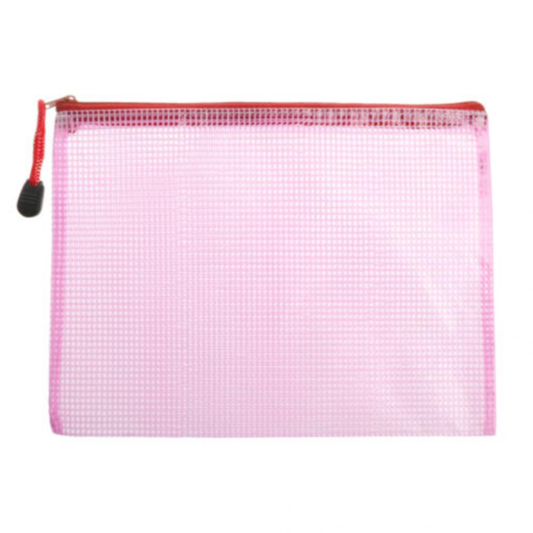 

Сумка для документов A4 на молнии для хранения файлов, офисных школьных принадлежностей, водонепроницаемый чехол красный