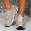 Zapatos de Mujer Diseñador Ligeros Casuales Zapatillas de Verano para Mujer Planos Punta Redonda Color Sólido Con Cordones Zapatos De Mujer