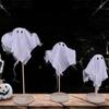 3pcHalloween Party Decoration Witch MagicBroomAtmosphere Layout Props Color Mesh Pumpkin GhostSmall Ornaments