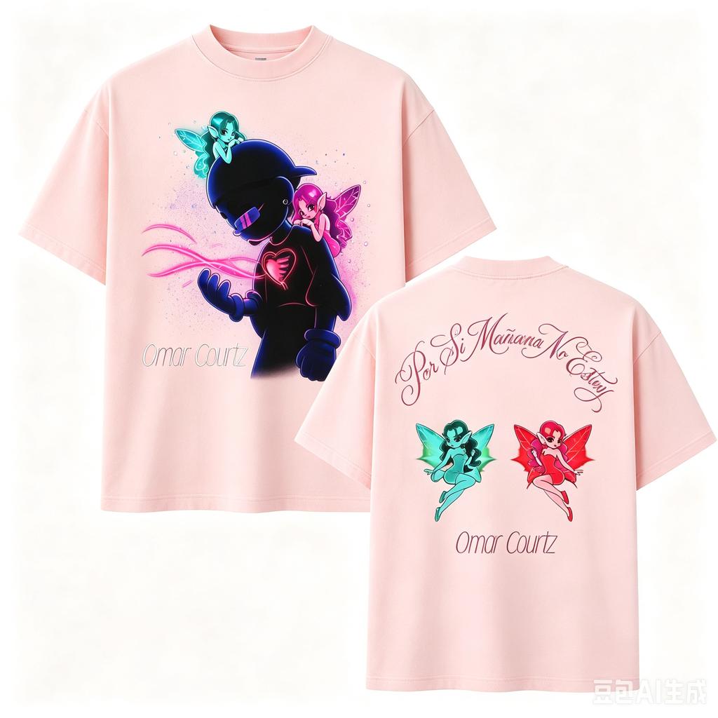 Omar Courtz Por Si Maana No Estoy Album Graphic Tshirt 2026 Summer Unisex Unisex Cotton Oversized Tshirt Street Wear Y2K