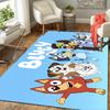 1Pc Bluey'S Playful Pileup Rug, Office Carpet Indoor Outdoor Doormat, Non-Slip, Comfortable, Living, Christmas Halloween, Xmas Gift Y1204