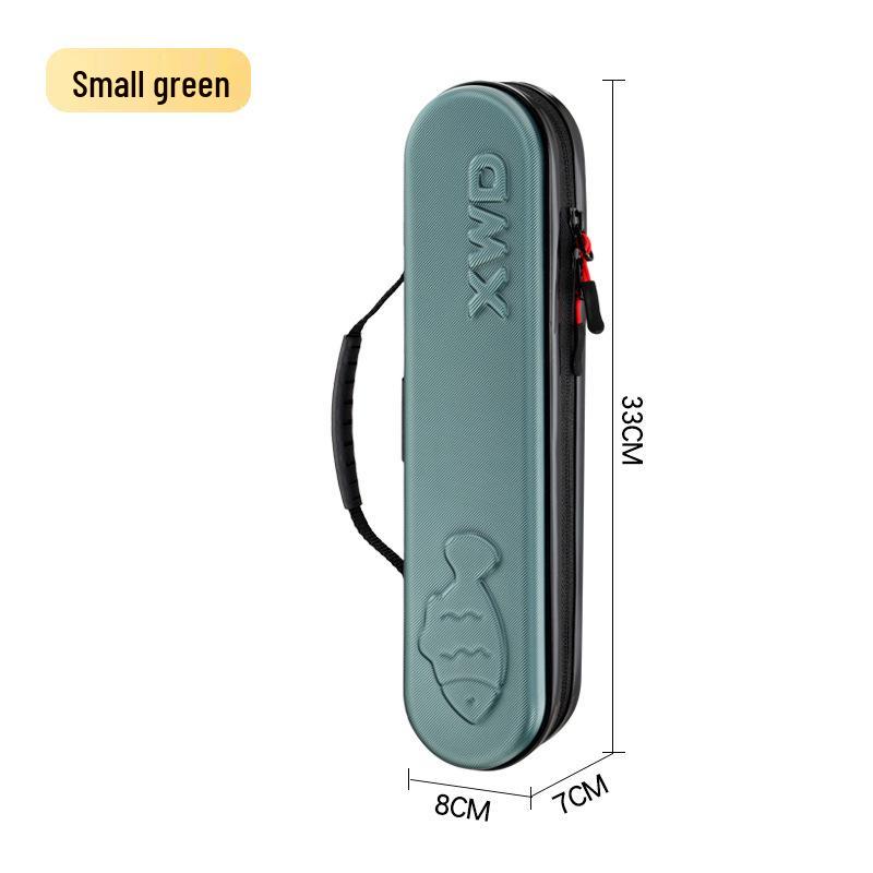 Compact Hard-Shell Fishing Rod Bag - Portable, Small 45cm for Simple Wild Fishing