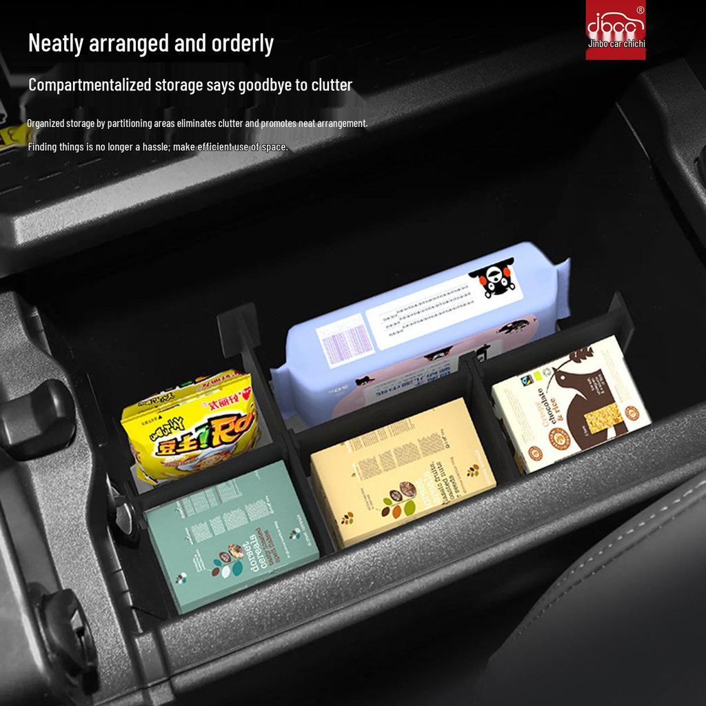 Fits 26 Toyota RAV4 Rongfang Weilanda Models: Armrest Box Divider Storage Accessories for RV4 Modification.