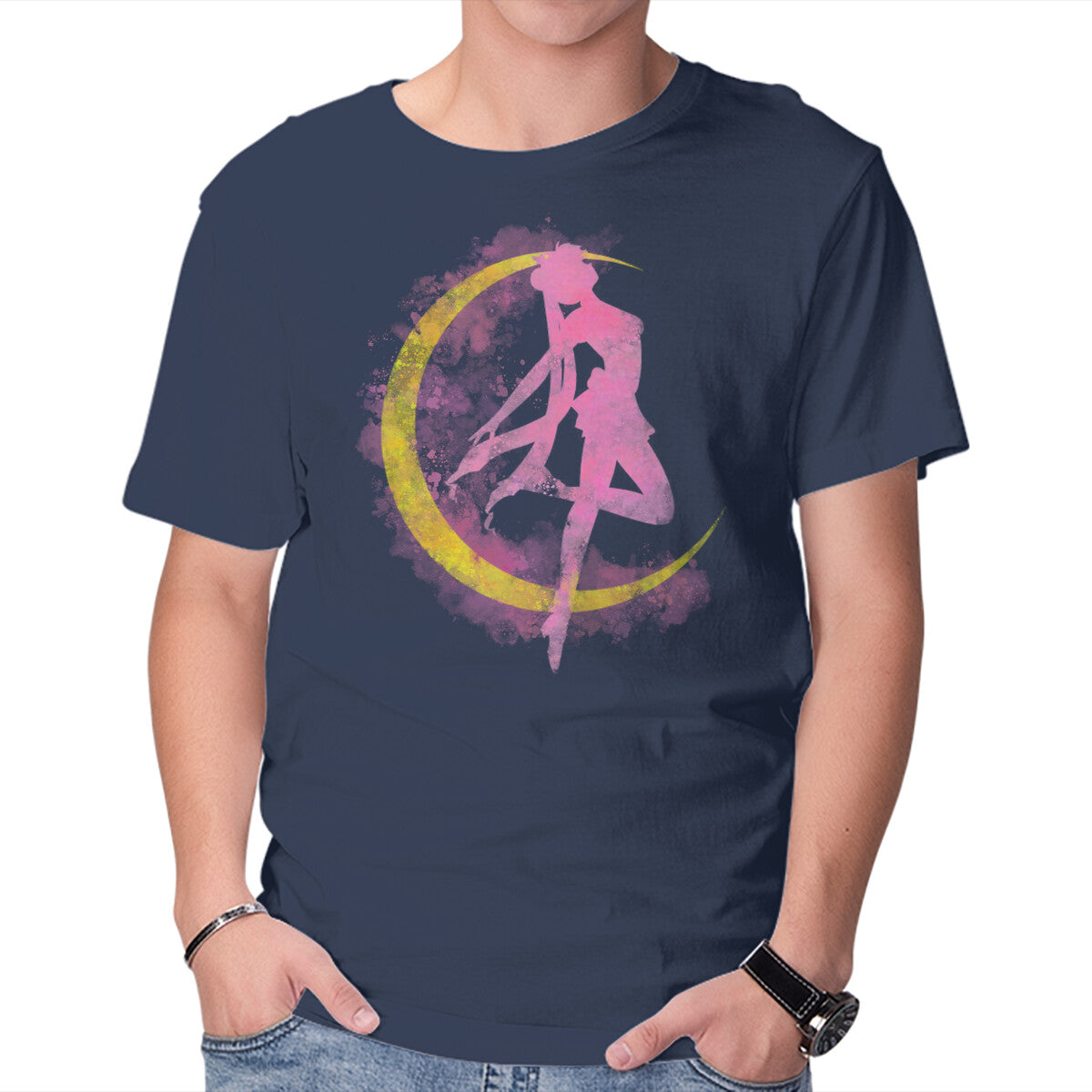 Unisex Crew Neck T-Shirt Sailor Splash Graphic Short Sleeve Casual Tee XXL