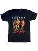 2026 Summer Two Creepy Doll Couple Print Black T-shirt Retro Horror Graphic Loose Oversized Short Sleeve Goth Tees