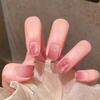 24Pcs Gradient Long Ballet Press On Nails With Glue Full Cover Acrylic False Nails Artificial Manicure Tips