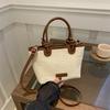 Street Style Woven Basket Bag With Soft Structure For Summer Outings