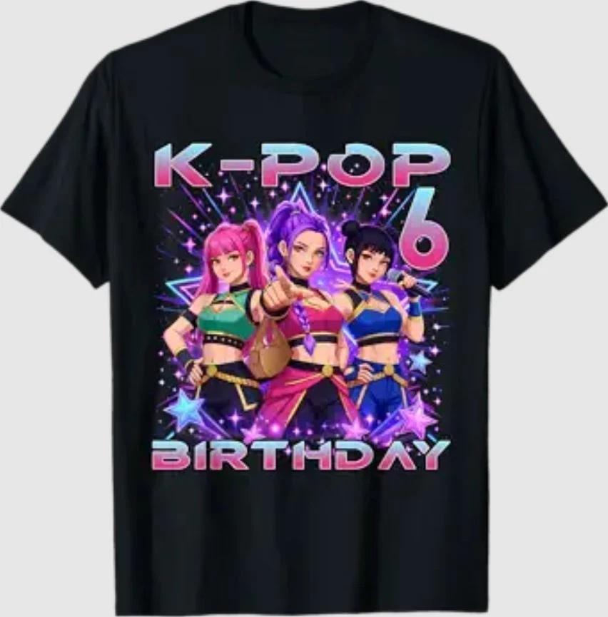 6th Birthday K-pop 6 Year Old Korean Music Birthday Kpop T-Shirt XS