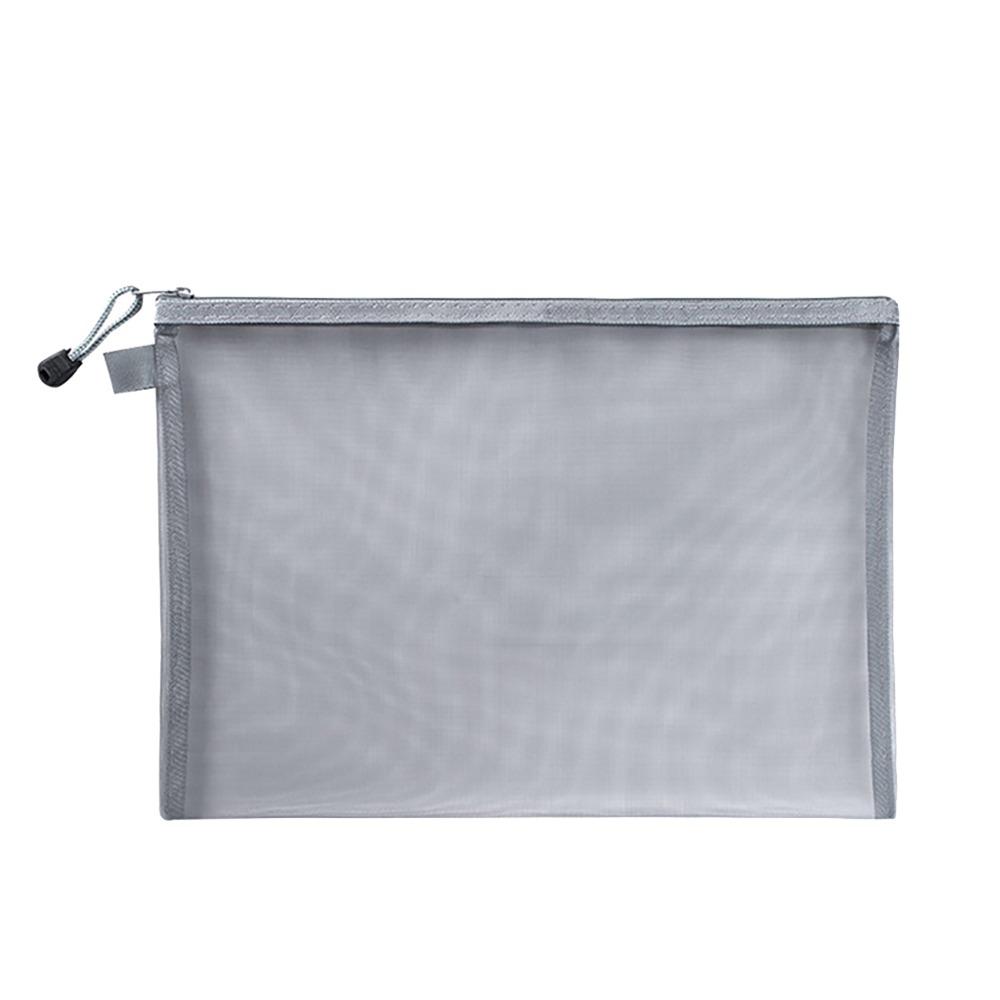 Transparent Mesh File Bag Nylon Pencil Case New Pen Bag  Office