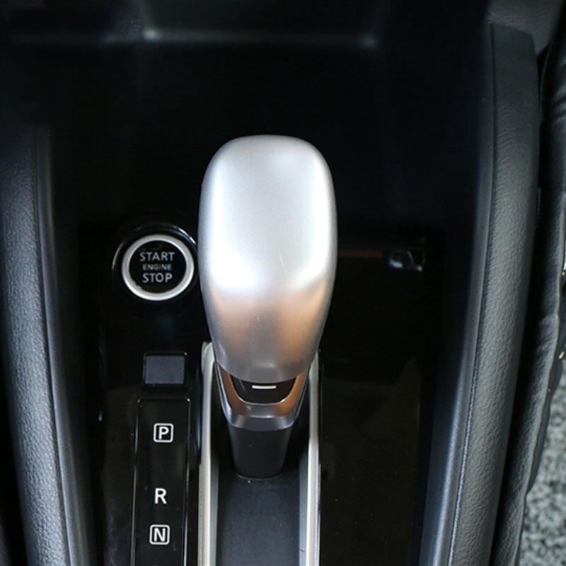 For Nissan Juke Car Gear Shift Lever Knob Handle Cover Trim ABS Chrome/Carbon Fibre Car Accessories Sticker
