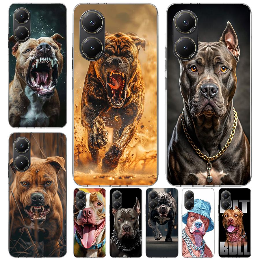 Pitbull Huisdier Hond Pitbull Zachte Telefoonhoesje Voor Xiaomi Redmi 15C 15 13C 13 Poco X5 X6 X7 F7 Ultra M7 12C 12 10 10C 9C 9A 9T 9 Funda