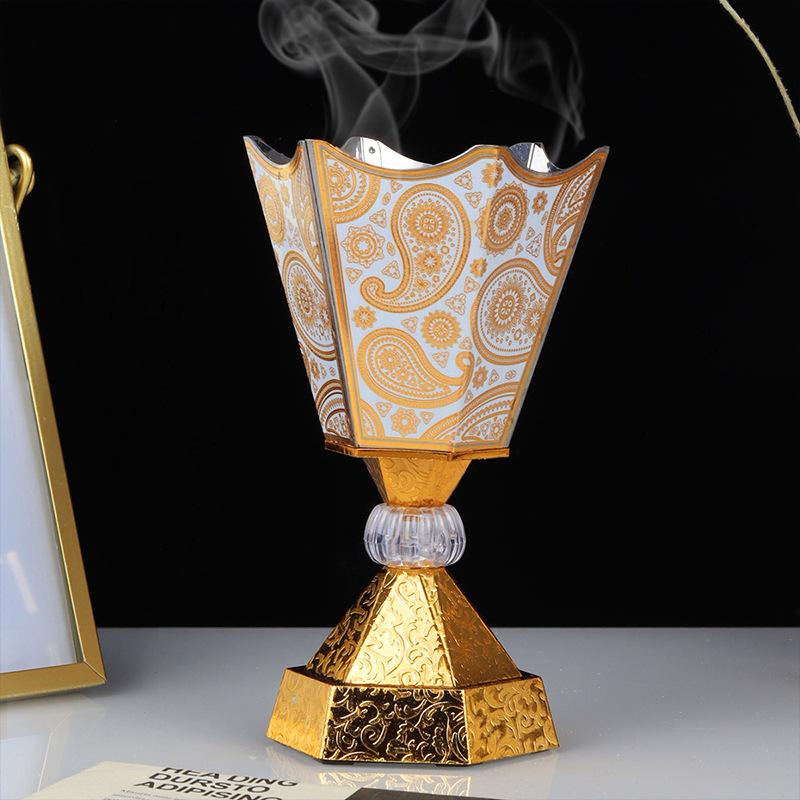 

High-end Saudi Arabia Fragrance Charcoal Stove Sandalwood Cone Incense Burner Nordic Home Decoration Ornaments белый