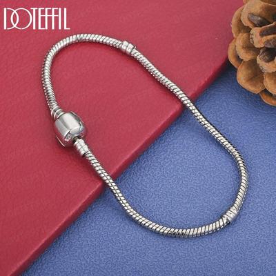 Bracciale a catena a serpente in argento sterling 925 Gioielli da matrimonio