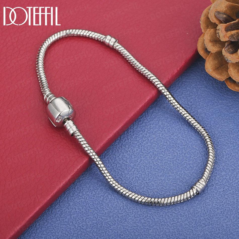 

Браслет-цепочка «Змейка» из стерлингового серебра 925 пробы, свадебные украшения 20cm