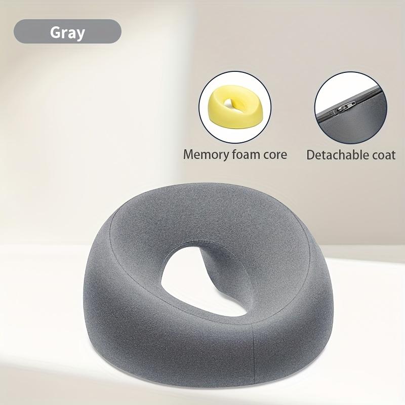 Ergonomic O/U-shaped Facial Pillow for Neck & Face Support, Machine Washable, All-Season Use.