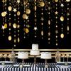 Golden Circle Dot Star Garland Banner 4m Party Hanging Decoration  Mother's Day Gift