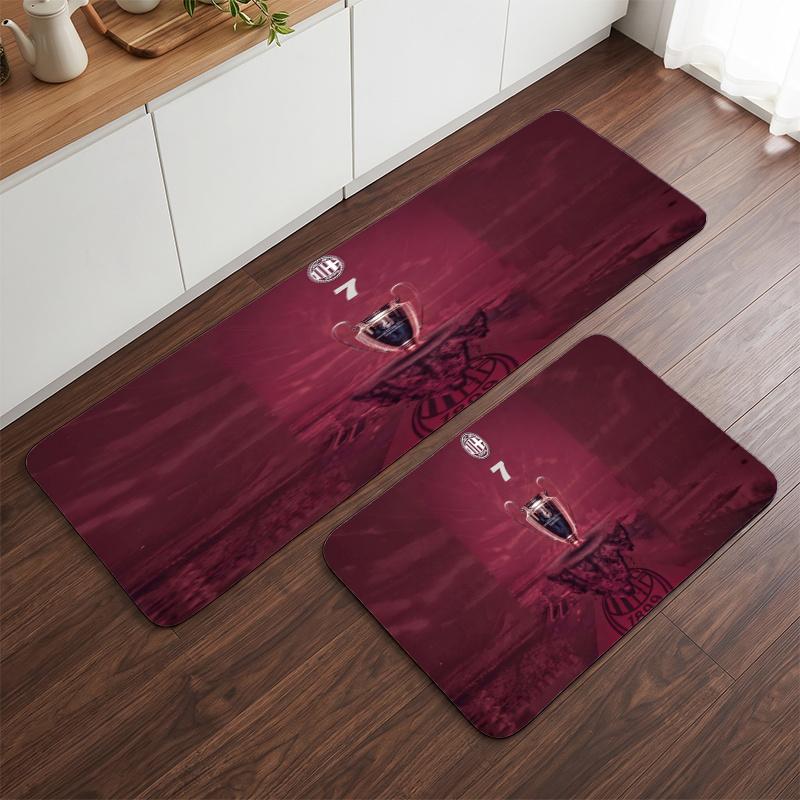 A.C. Milan (64) Flannel Kitchen Mat Soft Anti-Slip Kitchen Floor Runner Rug Kitchen Rug for Home Kitchen Decor