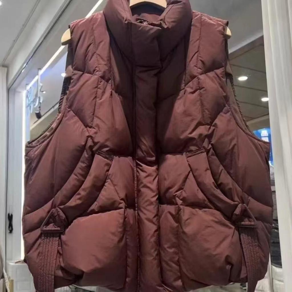 Plus Size Down Cotton Vest - Women's Stylish Sleeveless Jacket for Autumn/Winter