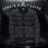 Winter 2025 Korean Style Slim Fit Men's Dark Floral Lapel Down Jacket Coat