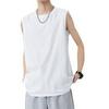 Men's Wide Shoulder Sleeveless Muscle Tank Top - Breathable, Loose Fit, Cotton, Plus Size Fitness Shirt