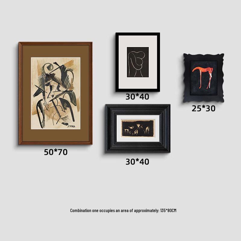 French Retro Art Living Room Wall Decor Set