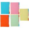 92MF 25 Pack Colorful Index Page 6 Holes Planner Organizers Sturdy ABS Materials