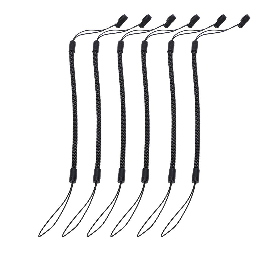 6PCS Elastic Pen Lanyard Retractable Spring Coil Strap Anti Lose Pen Leash with Ring for Tethering Drawing Pens