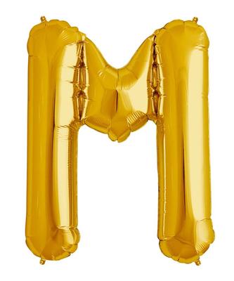 M Foil Balloon Gold Letter M 40 Cm Birthday Party Decoration