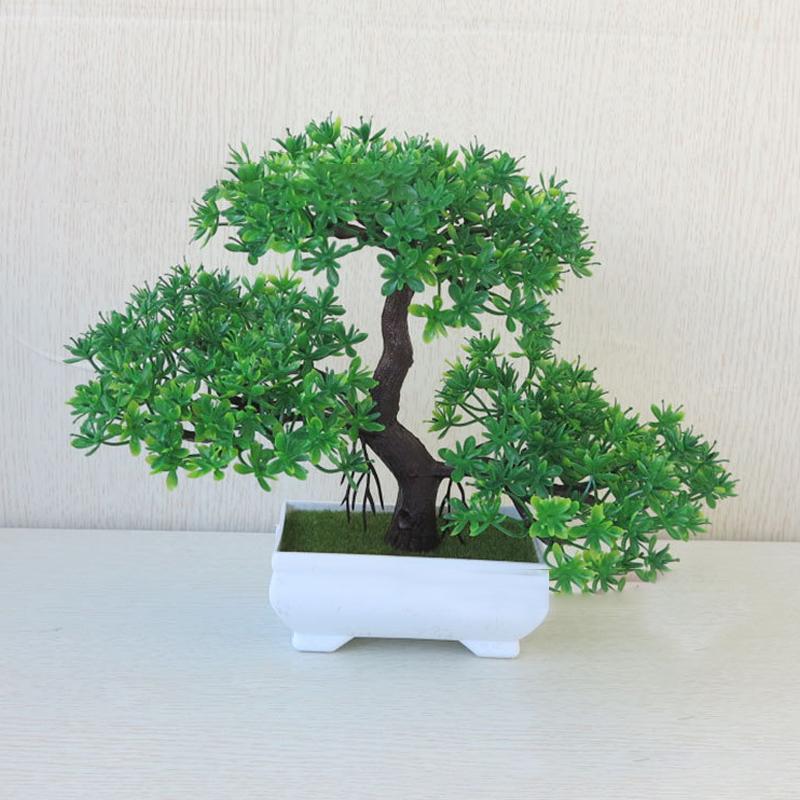 Simulation Plant Small Pot Fake Flower Simulation Green Plant Bonsai Desktop Store Decoration Office Trinket