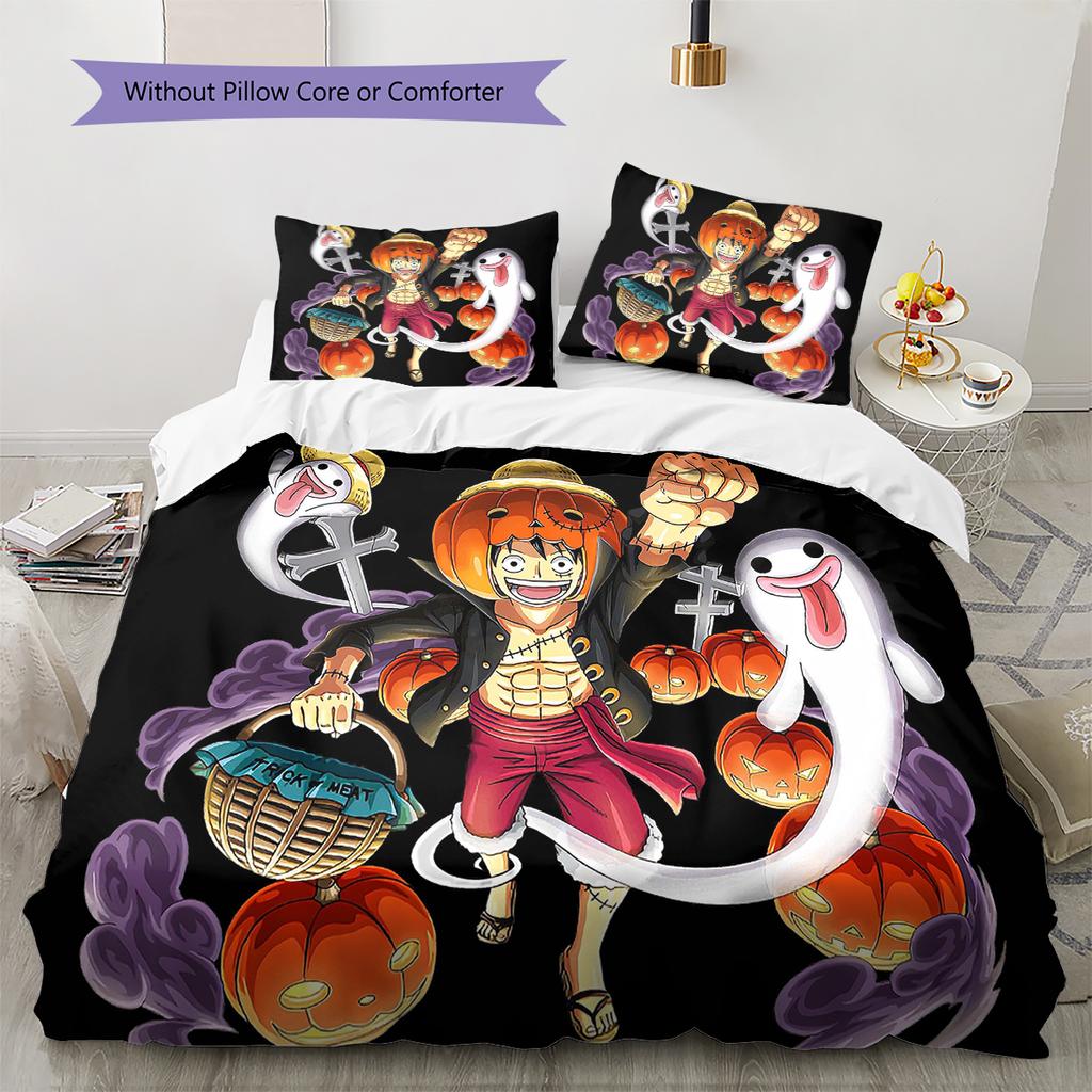 Cartoon Pattern Bedding Quilt Set Quilt Cover Pillowcase Home Decoration Birthday Gift (1 * Duvet Cover + 2 * Pillowcase, Without Core)