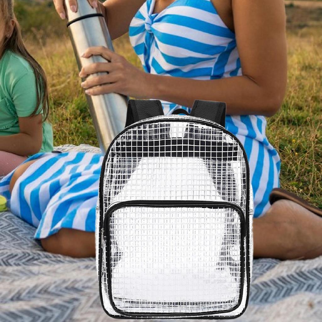 Cleanroom Tool Bag Tool Pouch Organization PVC Workbag Clear Backpack Engineer Bag for Security Sports Work Travel Plumber