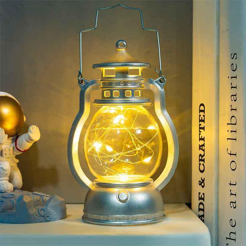 Retro LED Kerosene Lamp Candle Light - Handheld Holiday Decoration and Creative Atmosphere Ornament.
