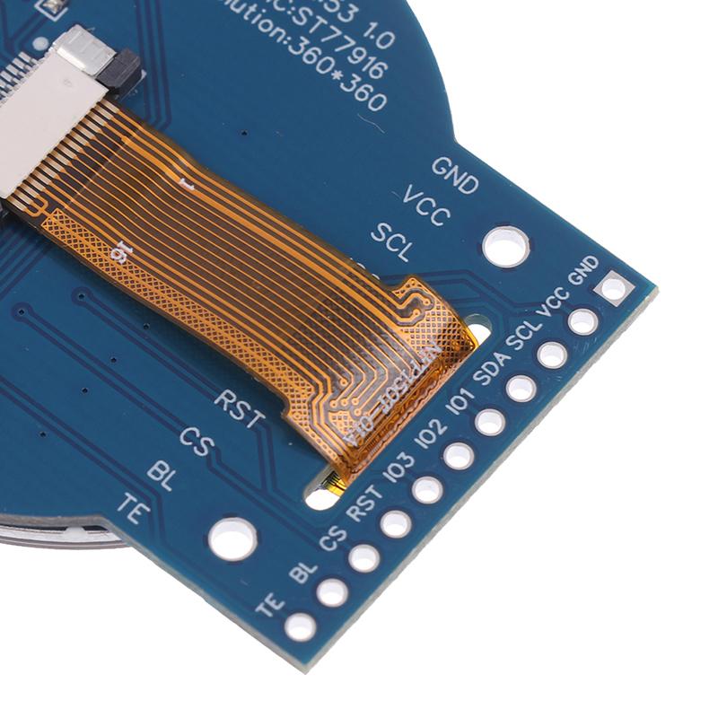 Pantalla TFT Redonda de 1.53 Pulgadas de 360X360 Píxeles: Pantalla LCD a color QSPI St77916 – Compatible para Arduino