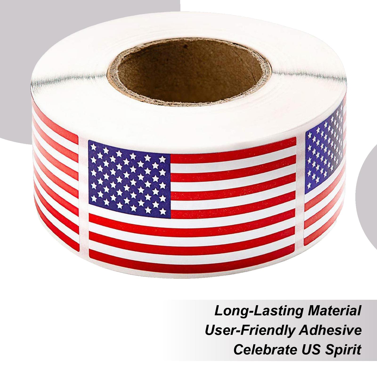 Patriotic Stickers 1.2x2inch Patriotic Car Decals 250 Per Roll Automotive Bumper Adhesive Badges For Independence Day Window China Mainland