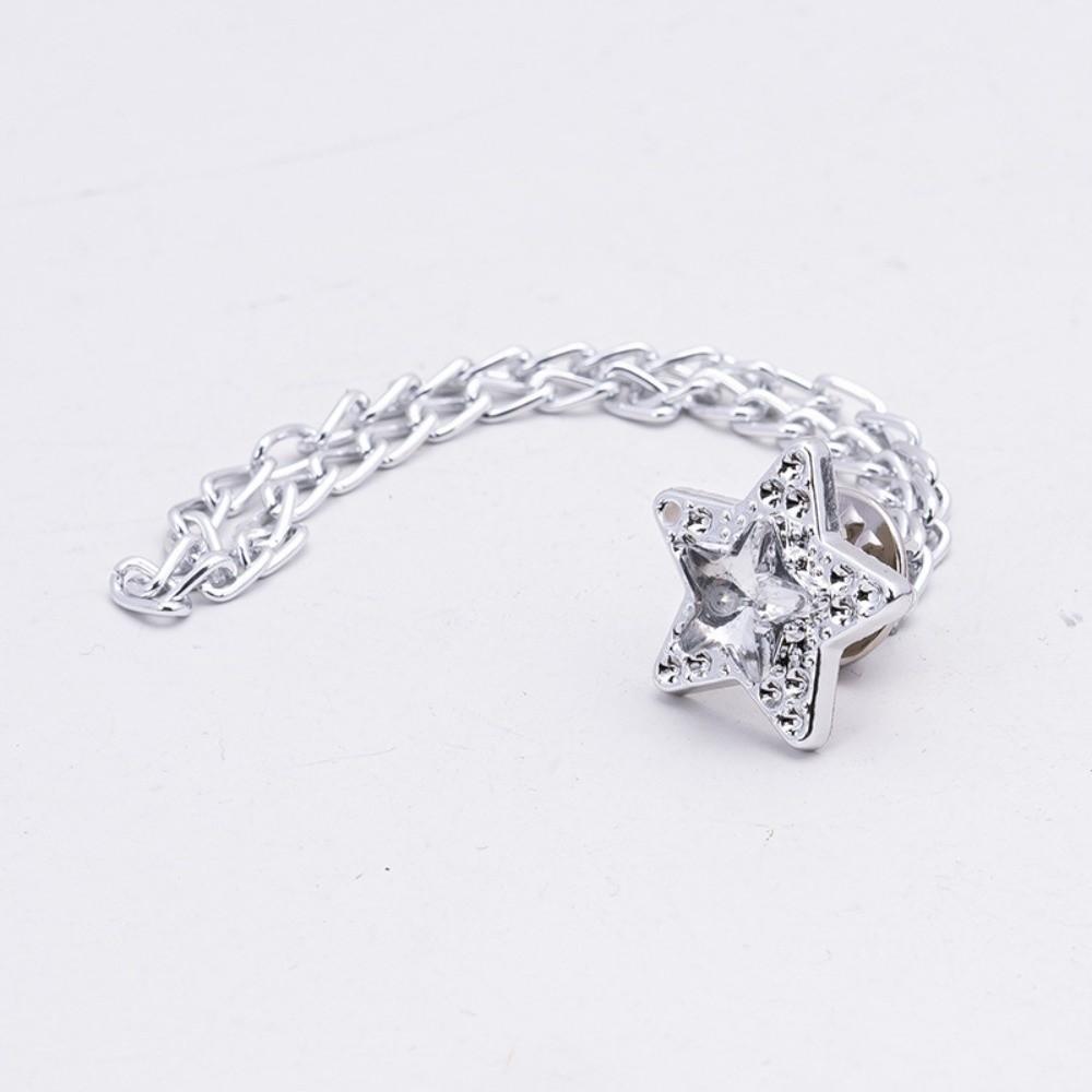 

Multi-Function 3-in-1 Clothing Clip Heart-Shaped Adjustable Button Clips No-Sew With Chain Anti-Drag Pants Chain Clip Skirts
