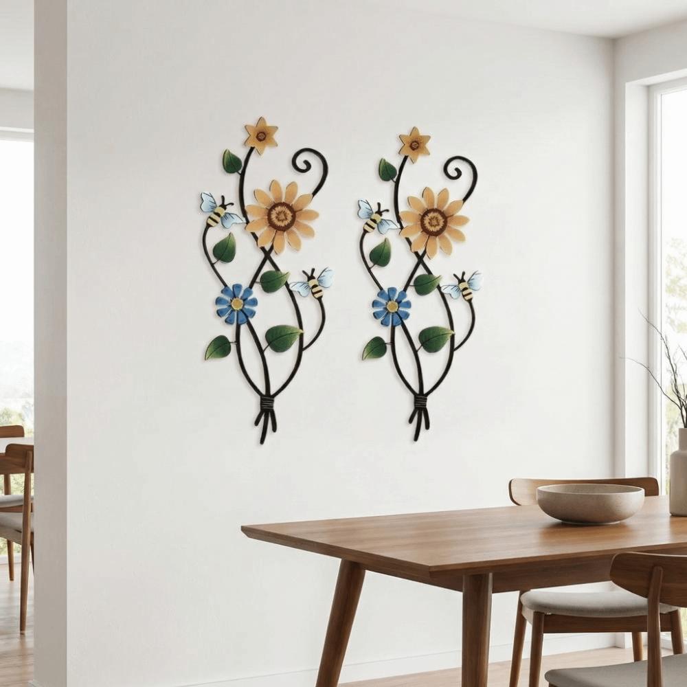 2D Wall Decoration Plate Country Style Flower Garden Decoration Decoration Crafts  Home