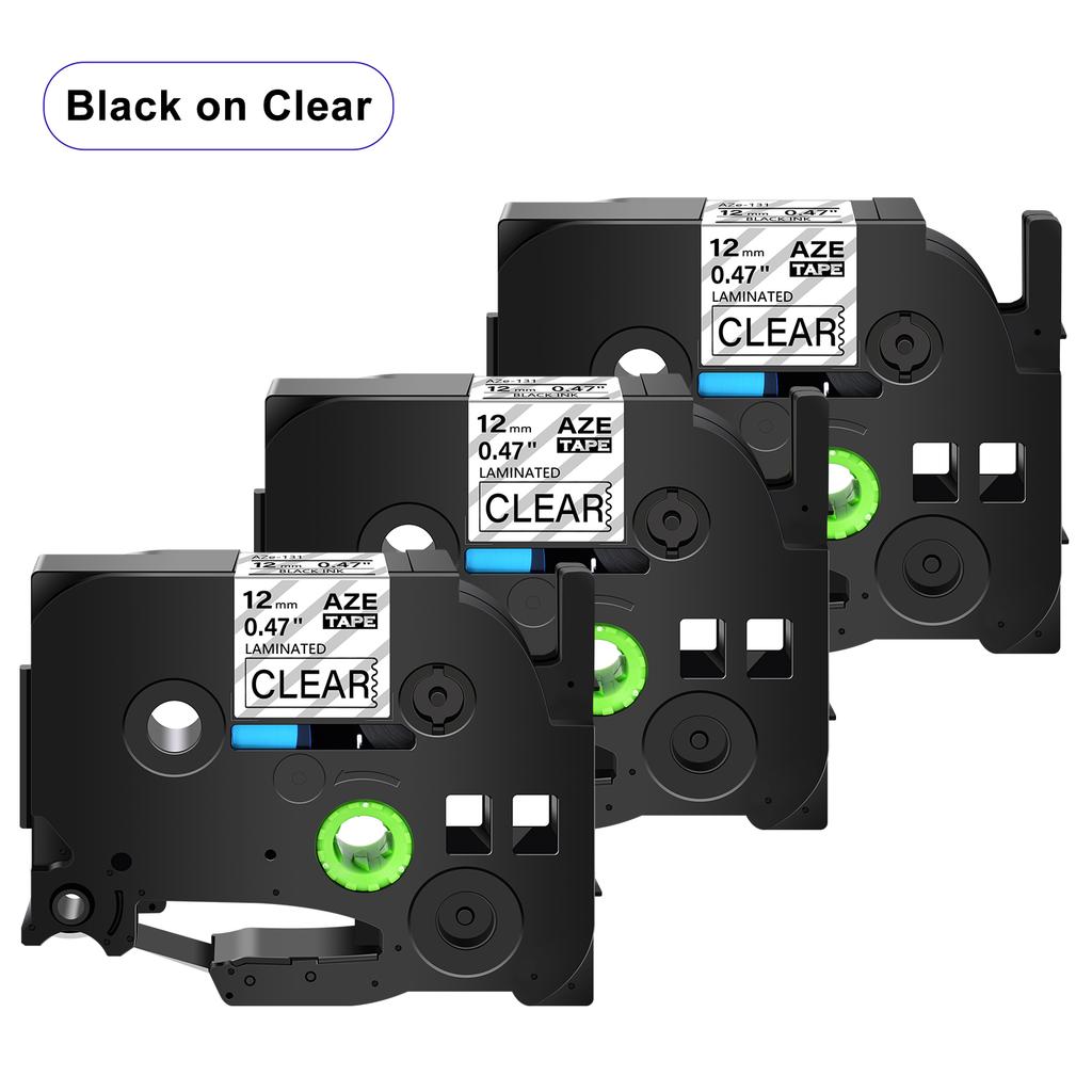 5PCS 231 241 Compatible for Brother Tz TZe-231 Tz-241 Tze-131 631 831 335 Tapes Black On White 12mm Label Tape for P-Touch Maker