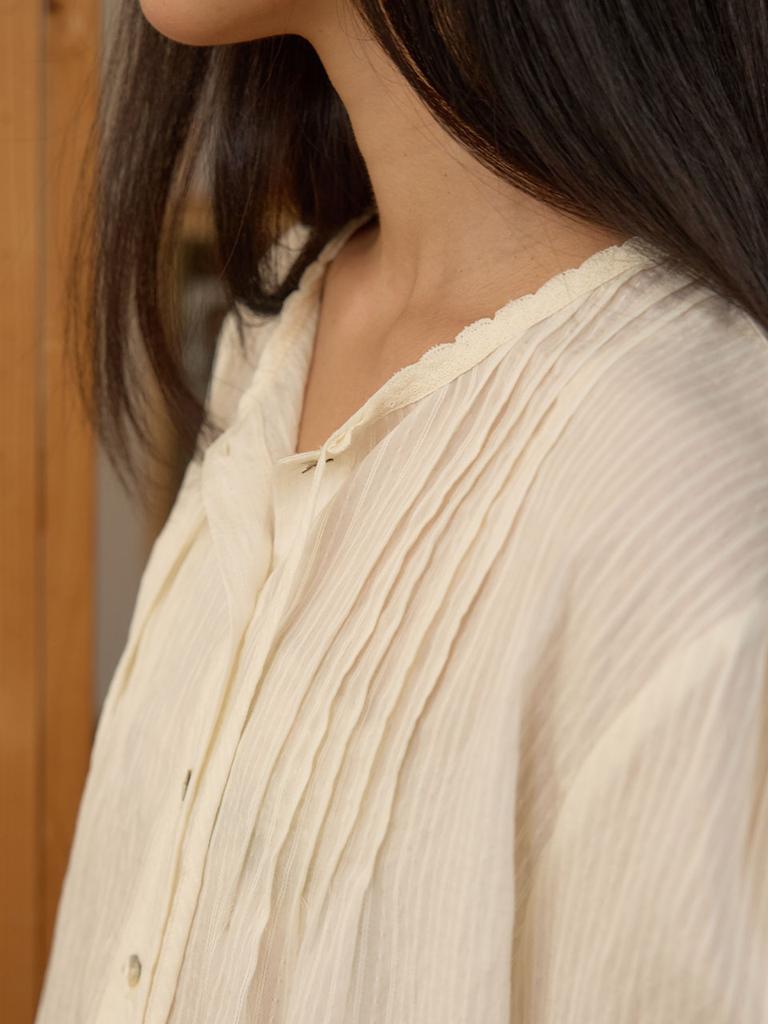 MUEMUER Feminine Pintuck Blouse Mu2678Bl802M
