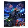 Cartoon Truck Flannel Blanket Bigfoot Car Digital Printed Blanket