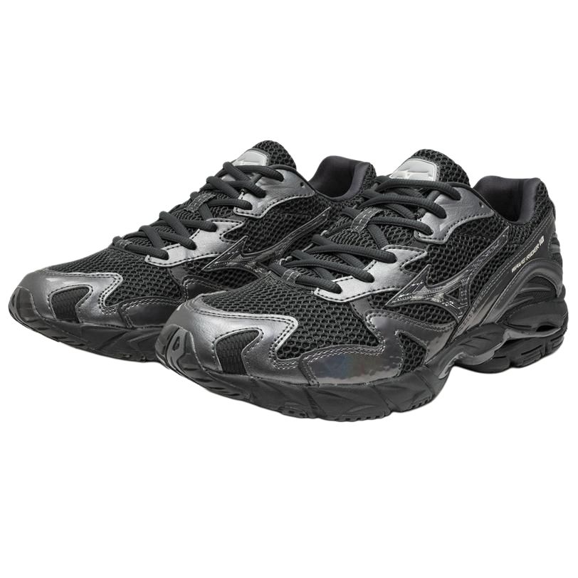 Mizuno Wave Rider 10 Black Sand Metallic Grey Unisex Sneakers D1GA243108