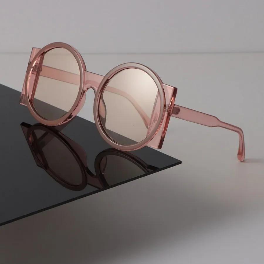 Luxury Mirror Round Sunglasses Women Men Designer Sun Glasses Retro Female Male Casual Colors