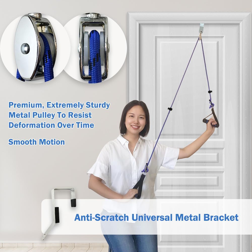 Shoulder Pulley for Physical Therapy, Pulleys for Shoulder Rehab Over Door, Shoulder Pulley Over The Door Physical Therapy, Door Pulleys For Physical