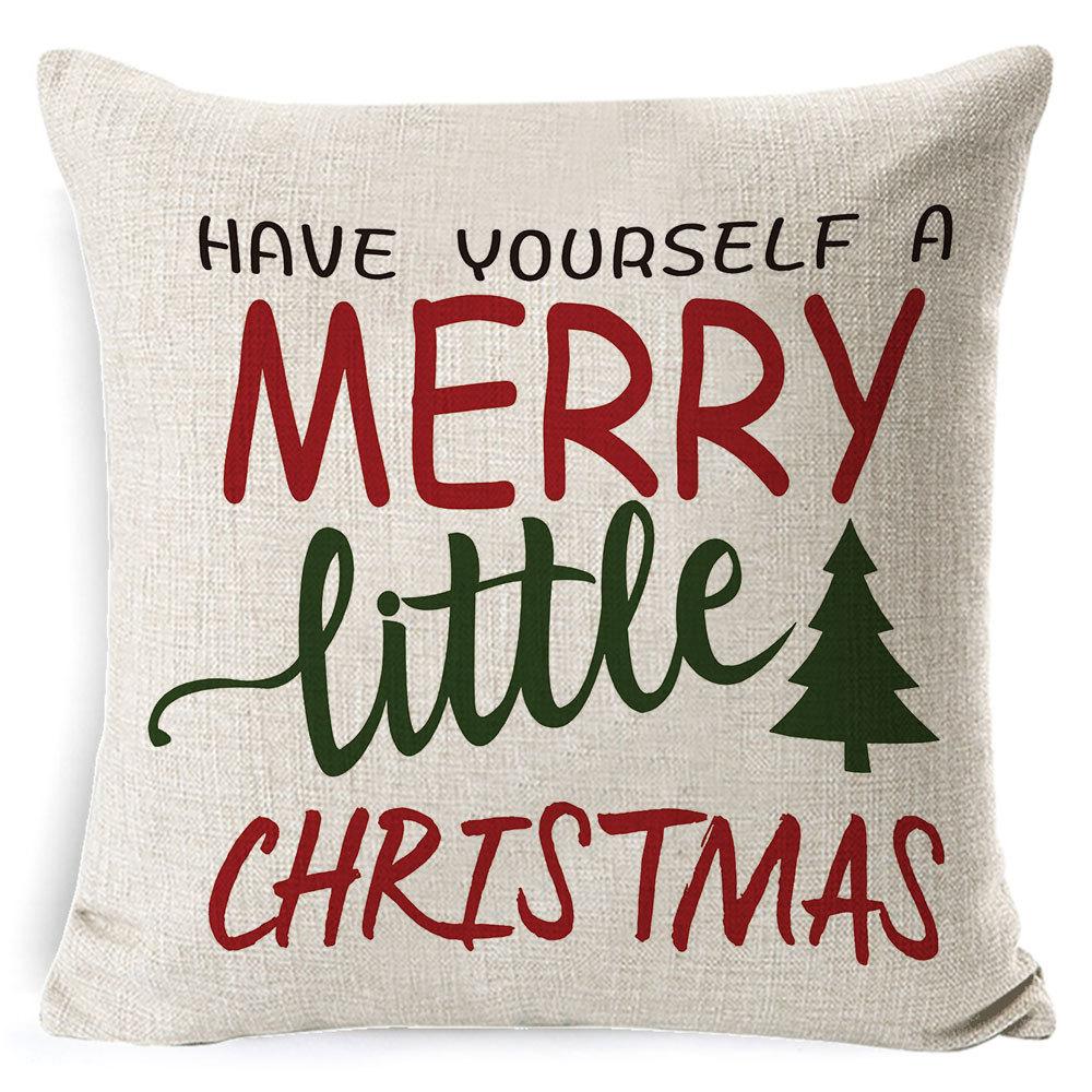 Christmas Pillow Case Christmas Light Luxury High-end Pillow Family Bed Pillow Case Home Cushion Bed Pillow
