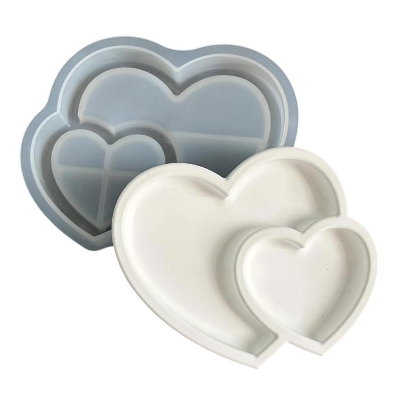 Heart/Cats Paw Shape Silicone Plate Mold Holiday Crafting Moulds for Crafting Special Resin Home Decoration Items